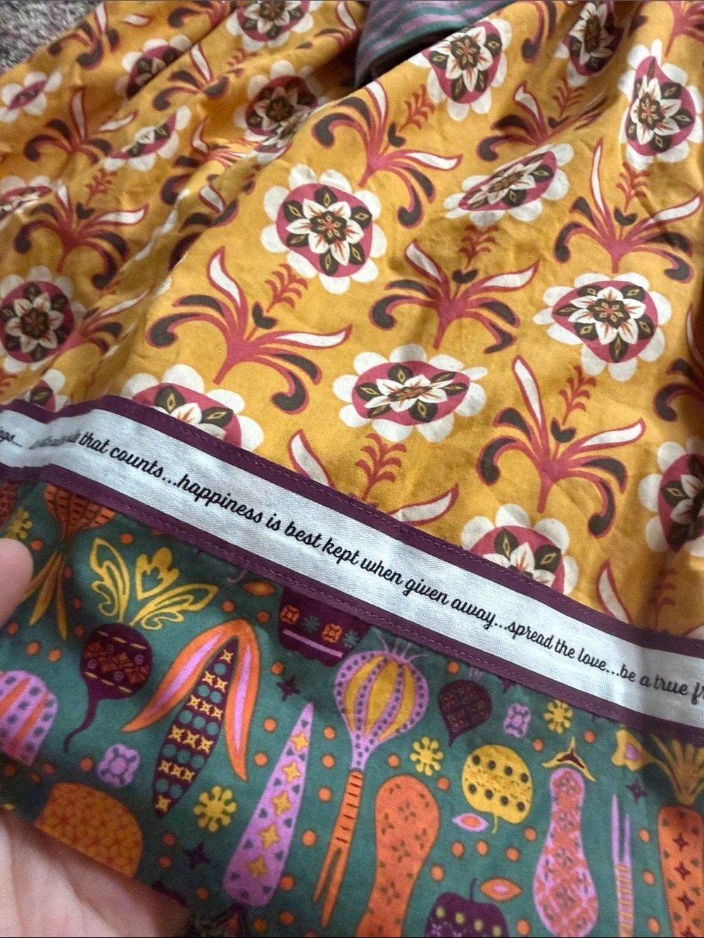Matilda Jane Long-Sleeve Mixed-Print Dress in Blue, Pink & Mustard size 8